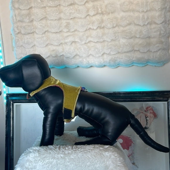 Stylish Black and Gold Dog Harness - Picture 5 of 8